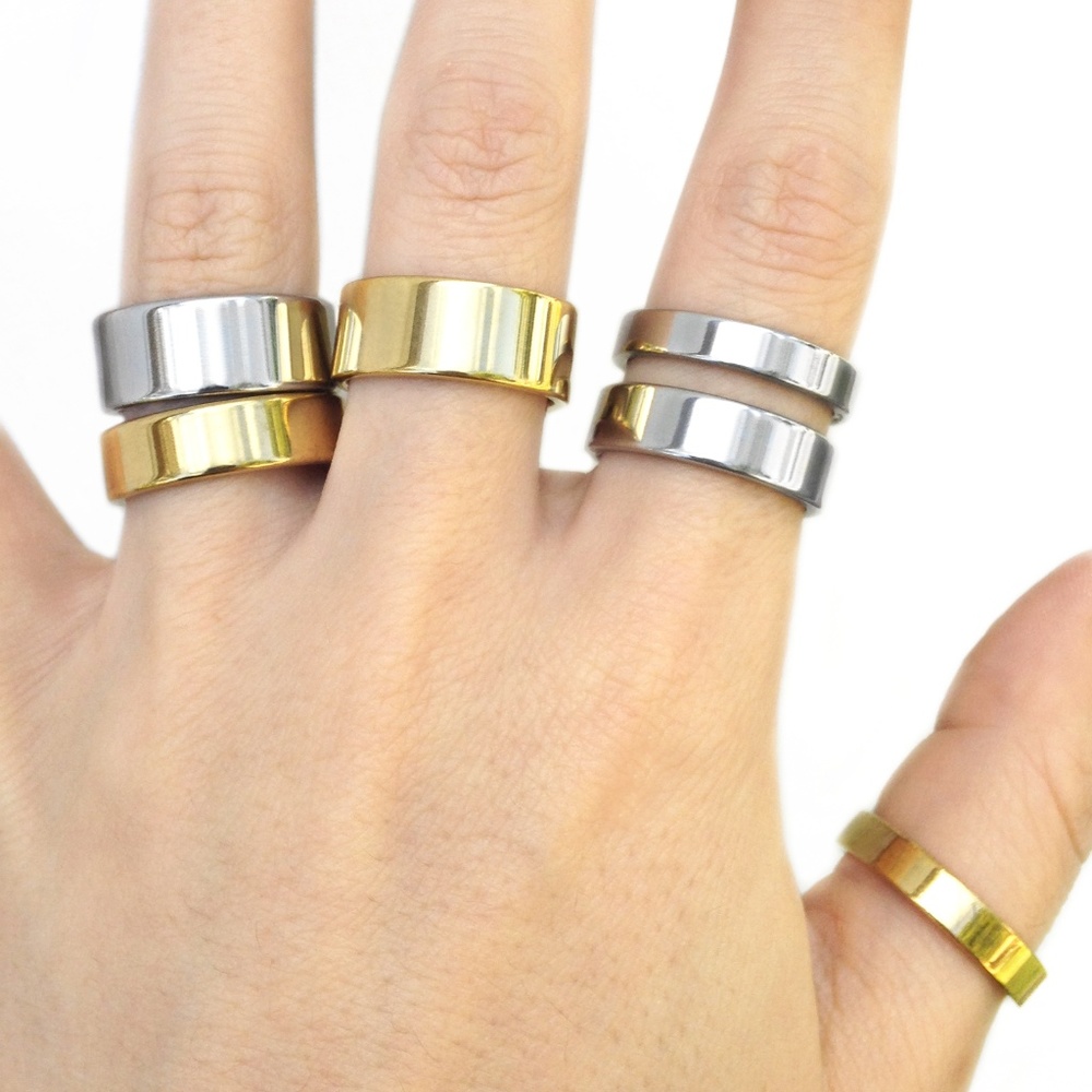 Stainless Steel Band Rings